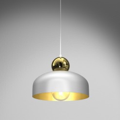 Lampa Wisząca HARALD GOLD/WHITE 1xE27 MLP7243