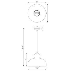 Lampa Wisząca HARALD GOLD/WHITE 1xE27 MLP7243