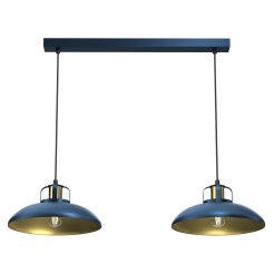 Lampa wisząca FELIX NAVY BLUE/GOLD 2xE27 MLP7715