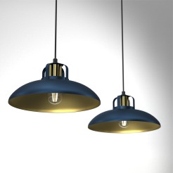 Lampa wisząca FELIX NAVY BLUE/GOLD 2xE27 MLP7715