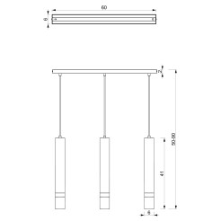 Lampa wisząca JOKER GREEN/GOLD 3xGU10 MLP7721