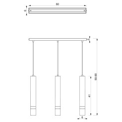 Lampa wisząca JOKER GREEN/GOLD 3xGU10 MLP7721