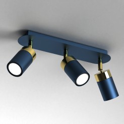 Lampa sufitowa JOKER NAVY BLUE/GOLD 3xGU10 MLP7724