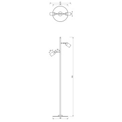 Lampa podłogowa JOKER BLACK/CHROME 1xGU10 MLP7750