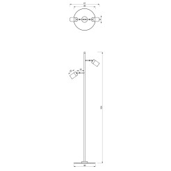 Lampa podłogowa JOKER WHITE/CHROME 1xGU10 MLP7752