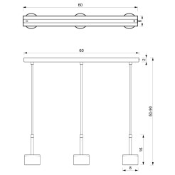 Lampa wisząca ARENA WHITE/GOLD 3xGX53 MLP7755