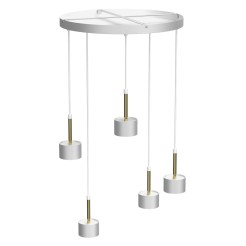 Lampa wisząca ARENA WHITE/GOLD 5xGX53 MLP7757