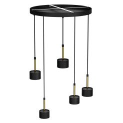 Lampa wisząca ARENA BLACK/GOLD 5xGX53 MLP7763