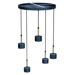 Lampa wisząca ARENA BLUE/GOLD 5xGX53 MLP7775