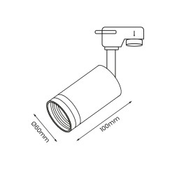 Pipe Ring Track Spot Light White 1xGU10 ML7668