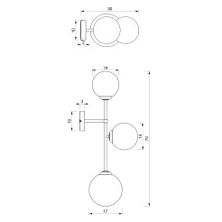 Kinkiet POP 3xE14 MLP7844