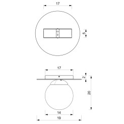 Lampa sufitowa PLATO 1xE14 19cm MLP7967