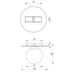 Lampa sufitowa PLATO 1xE14 22cm MLP7968