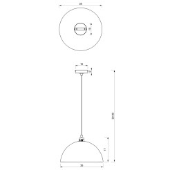 Lampa wisząca BETA BLACK/GOLD 1xE27 35cm MLP7896