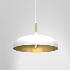 Lampa wisząca LINCOLN WHITE/GOLD 1xE27 MLP7899