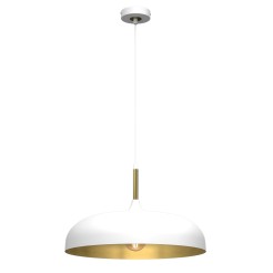 Lampa wisząca LINCOLN WHITE/GOLD 1xE27 MLP7899