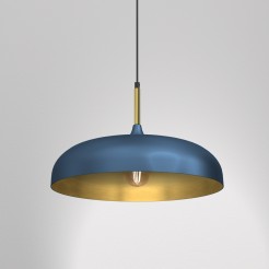 Lampa wisząca LINCOLN BLUE/GOLD 1xE27 MLP7901