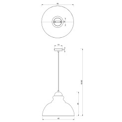 Lampa wisząca CORIN WHITE 1xE27 MLP7981