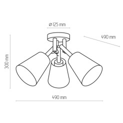 VAIO GRAY LAMPA SUFITOWA 3 PŁ 658