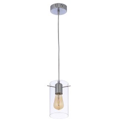 FIRENZE TRANSPARENT LAMPA WISZĄCA 1 PŁ CHROM 4207