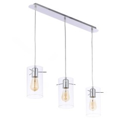 FIRENZE TRANSPARENT LAMPA WISZĄCA 3 PŁ CHROM  4208