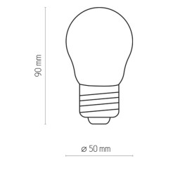 ŻARÓWKA P 45 2W AMBER GIRLANDA 3574