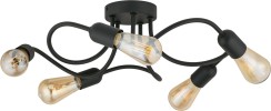 WAVE BLACK LAMPA SUFITOWA 5 PŁ E27 4408