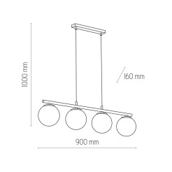 MAXI LAMPA WISZĄCA 4 PŁ  3480