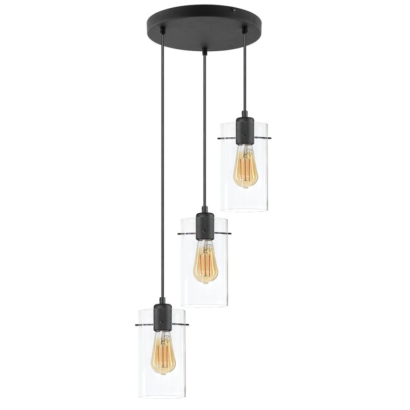 FIRENZE NEW TRANSPARENT LAMPA WISZĄCA 3 PŁ KOŁO 3496