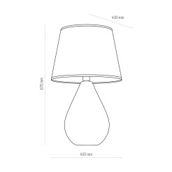 LACRIMA WHITE/SILVER LAMPKA NOCNA 1 5453