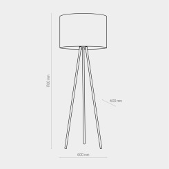 WINSTON WHITE LAMPA PODŁOGOWA 1 PŁ TRÓJNÓG 5145