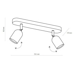 TOP GOLD LAMPA SUFITOWA 2 PŁ 6031