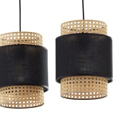 BOHO BLACK LAMPA WISZĄCA 3 PŁ LISTWA 6541