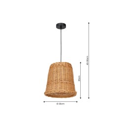 Lampa wisząca VIMINI NATURAL WOOD 1xE27 MLP7990