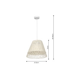 Lampa wisząca VIMINI WHITE 1xE27 MLP7993