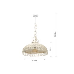 Lampa wisząca VIMINI WHITE 1xE27 MLP7997