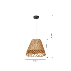 Lampa wisząca VIMINI NATURAL WOOD 1xE27 MLP7992