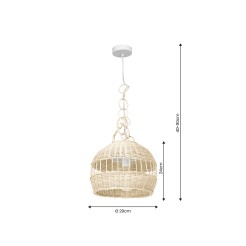 Lampa wisząca VIMINI WHITE 1xE27 MLP7995