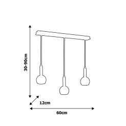 Lampa wisząca BOLLE BLACK 3xGU10 MLP8844