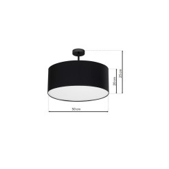 LAMPA SUFITOWA BARI BLACK 3xE27 MLP4694