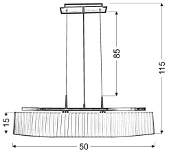 BERG LAMPA WISZĄCA 2X40W E14 PATYNA ABAŻUR BIAŁY 32-45171