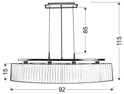 BERG LAMPA WISZĄCA 4X40W E14 PATYNA ABAŻUR BIAŁY 34-45218