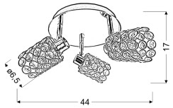 YORK LAMPA SUFITOWA PLAFON 3X40W G9 CHROM 98-00125
