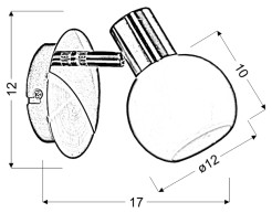 AVILA LAMPA KINKIET 1X40W E14 SATYNA 91-10049