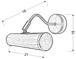 RENOIR 1 1X25W E14 LAMPA KINKIET OBRAZOWY SATYNA 22-94233