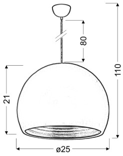 PICTOR LAMPA WISZĄCA 25 1X60W E27 POMARAŃCZOWY 31-15143