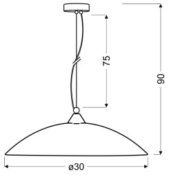 OTEO  LAMPA WISZĄCA /1 E27 BIAŁY MOSIĄDZ  MAT 31-75829