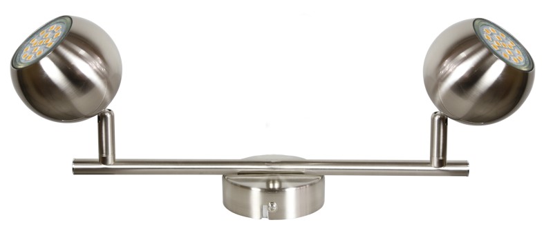LAMPA BALT LISTWA 2 X MAX 50W GU10 SATYNA BEZ ŻARÓWEK 92-60617