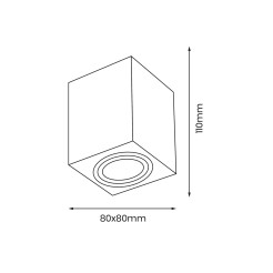 Bima Ring Square Black 1xGU10 ML7685