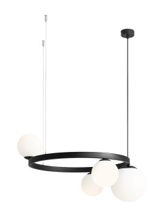 LAMPA WISZĄCĄ GARDA 4 RING BLACK 1099L1_R